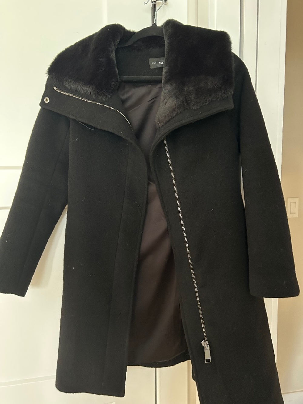 Club Monaco wool coat with fur collar
